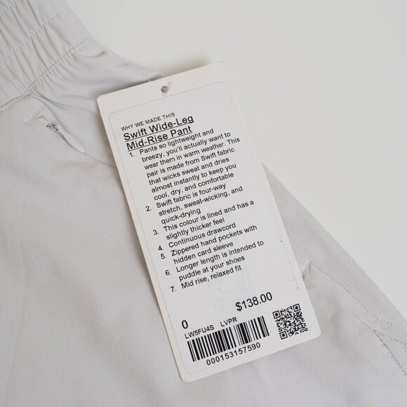 Lululemon Swift Mid Rise Wide Leg Pant in Light Vapor 2024 - Picture 9 of 16